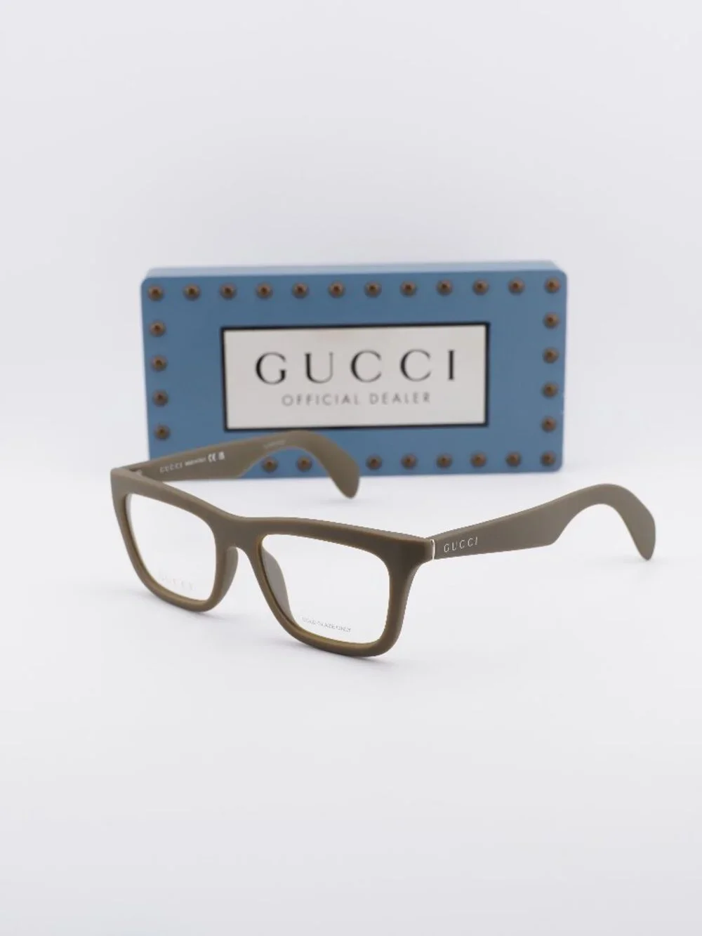 Gucci GG1933O 004 Square Eyeglasses 53mm - Military Green